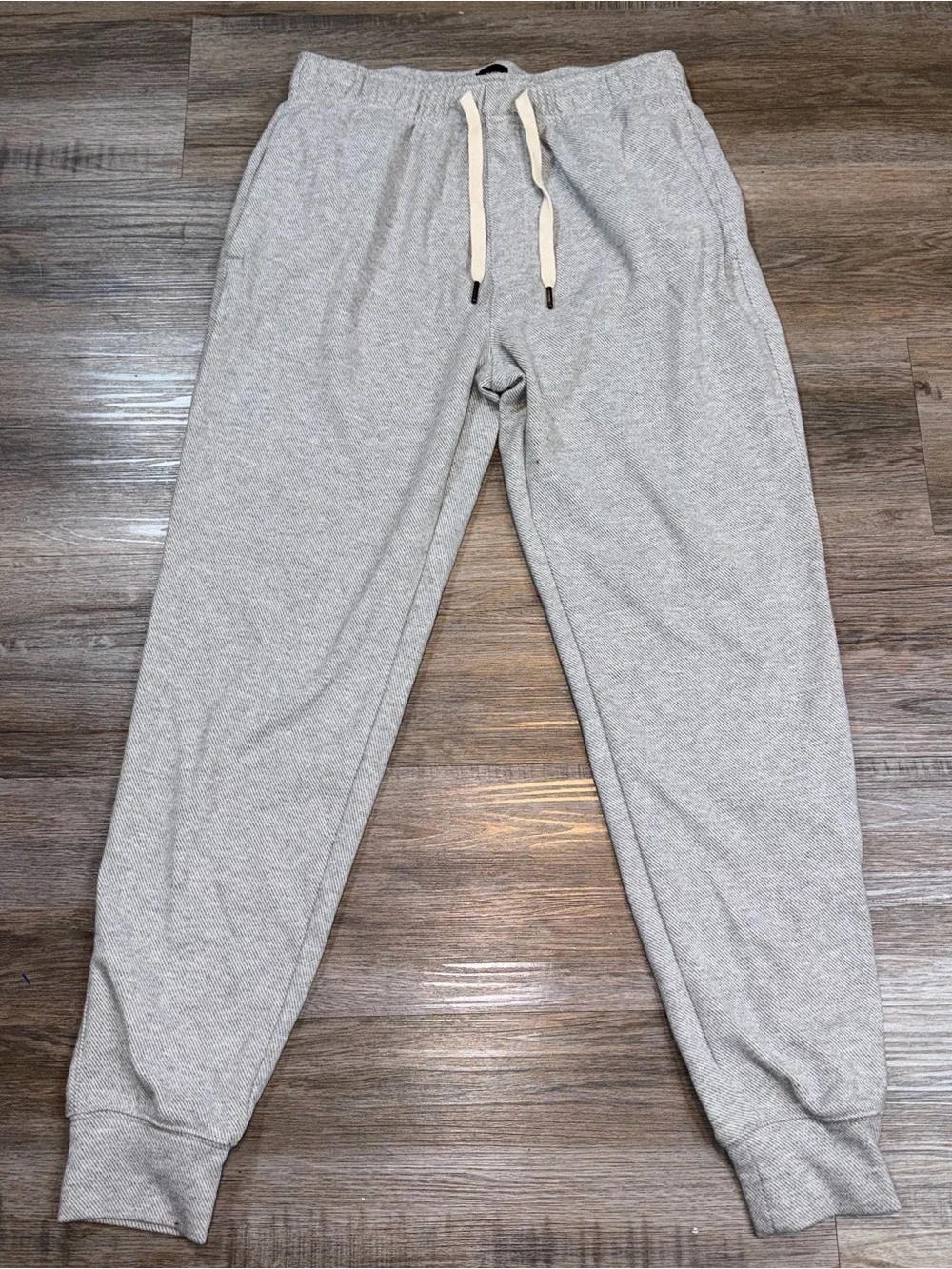 J. Crew Mens Small Knit Sweatpants Herringbone Gray Joggers Pocket